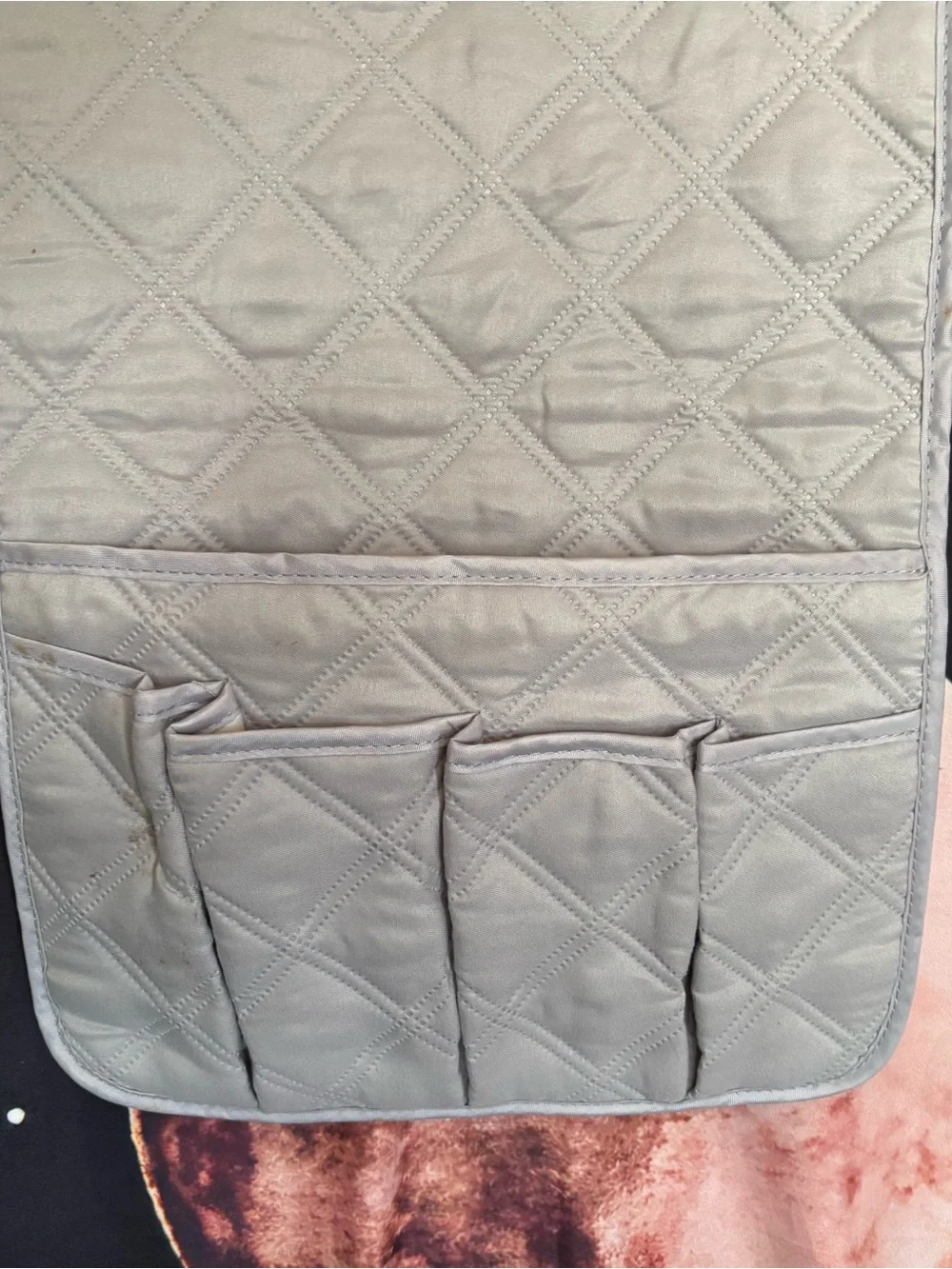 Quilted Style Hanging Organizer in Gray